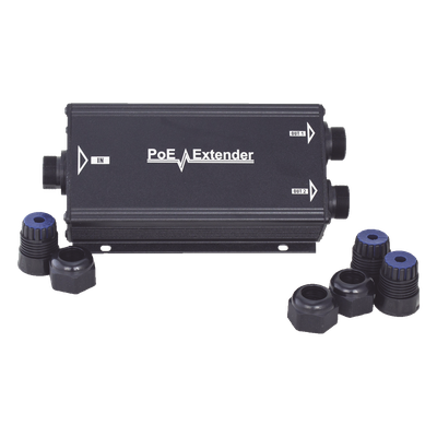 TT-2003EX-POE - Extensor PoE Gigabit / Alcance 200 m (656.2 ft) / IP66 / 60 W Total / 2 Puertos de Salida PoE / Sin Fuente Adicional