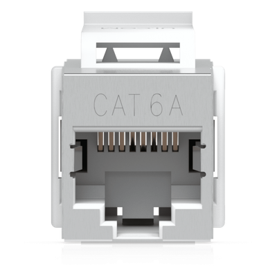 UACC-KEYSTONE-COUPLER-C6A - Acoplador Keystone / Cat6A Pasante / 10 Gbps / PoE / Snap-In / Paquete 12 Piezas