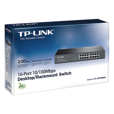 TL-SF1016DS - TP-Link TL-SF1016DS dispositivo de redes No administrado 16 Fast Ethernet (10/100) 10BASE-T, 100BASE-TX