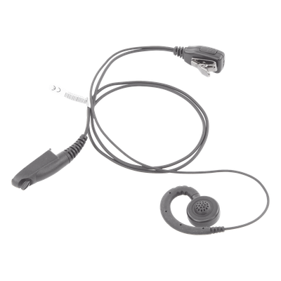 TX-300M-H02 - Micrófono de Solapa con Audífono / Cable Kevlar Reforzado / PTT Integrado / Clip Giratorio 360° / Gancho PTE Médico