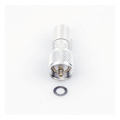RFU-507-ST - Rf Industries,Ltd Conector UHF Macho / Anillo Plegable / Bronce Plateado RFU-507-ST
