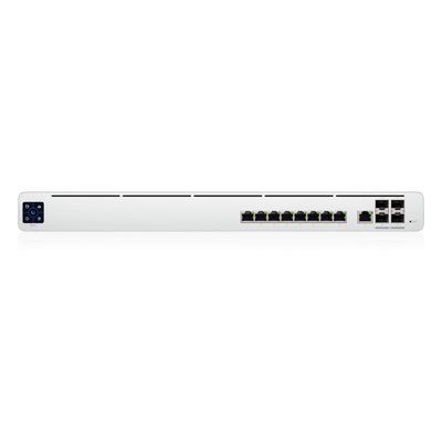 UISP-R-PRO - Router para ISP / 9 Puertos GbE RJ45 / 4 Puertos 10G SFP+ / Switch Capa 2 / NAT 9.5 Gbps / Pantalla Táctil 1.3" / Montaje en Rack