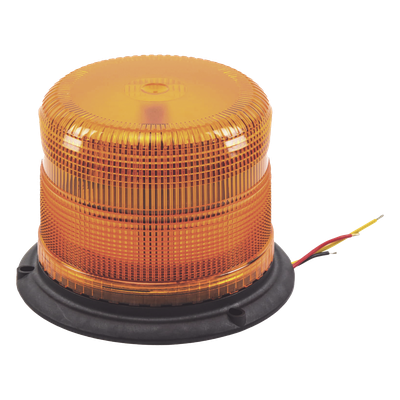X7945-A - Burbuja LED Clase II / 3 LEDs de 5 W / 11 Patrones de Destello / Policarbonato Ámbar / Montaje Permanente / 12-48 VCC / -30 a 50 °C