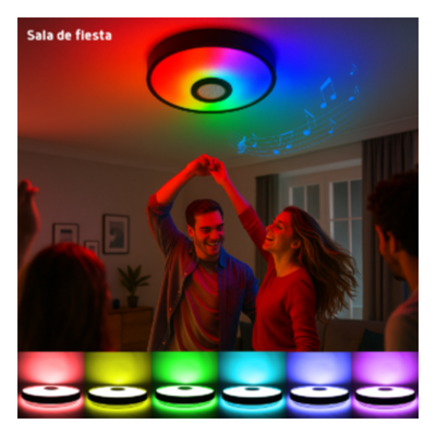JLAR-3003 - Luminario LED JLAR-3003 / 30W / 2400 Lúmenes / Bluetooth Control App / Voltaje 85-265V / Temperatura 6500K Fría / Garantía 3 Años
