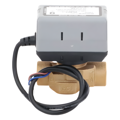 VC4011AK1000T - Válvula Motorizada de 2 Vías / Actuador Integrado / Conexión BSPT 3/4" / Control On/Off / 100-130 VCA / Flujo Bidireccional