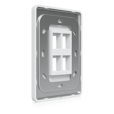 UACC-WP-KEYSTONE-V-4P - Placa Keystone / 4 Puertos / Superficie Pintable / Montaje 1-Gang / Paquete 4 Piezas