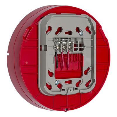 WAV-CRL - Base AV inalámbrica direccionable / Montaje en techo / Color rojo / Red malla Clase A / Serie L System Sensor / Paneles ES-200X, MS-9600