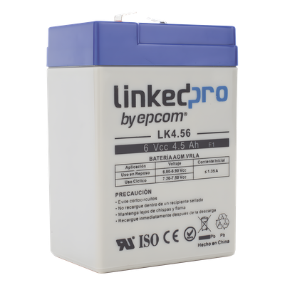 LK4.56 - Linkedpro By Epcom Batería de Respaldo AGM / 6 VCC / 4.5 Ah LK4.56