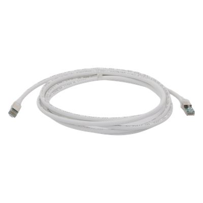 ZM6A-S10-02B - Patch Cord / Cat6A S/FTP / Blindaje 360° / PCB en Conector / CM/LS0H / 3.05 m (10 Pies) / Blanco / Bulk