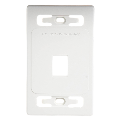 MX-FP-S-01-02B - Siemon Placa de Pared Modular / 1 Salida / Color Blanco MX-FP-S-01-02B