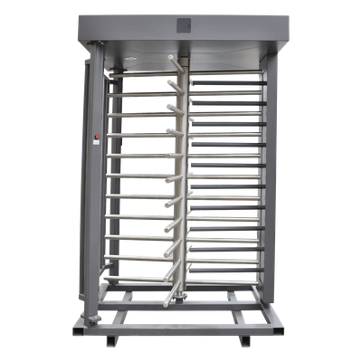 XT-100-CS - Torniquete de Cuerpo Completo / 4 Ejes de Seguridad / Rotación 90° / Paso 25 Personas/min / Emergencia 40 Personas/min / Interior/Exterior con Techo / 110 VCA / Acero Inoxidable con Pintura Gris
