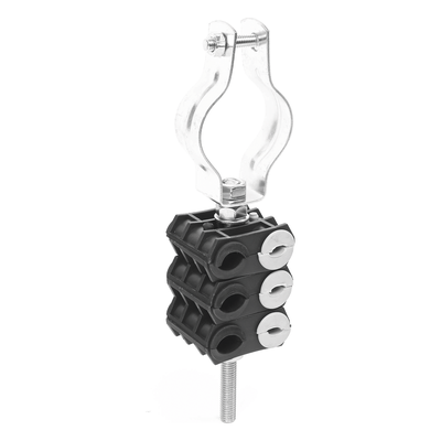KITST68MCLICK3 - KIT de Tres Sujetadores de plastico para seis cables de 6 a 8 mm con todo y hardware de instalación en tubos de 1 1/4 in