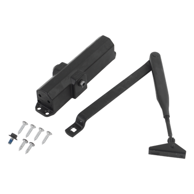 TSCOMN - Cierrapuertas Hidráulico / Fuerza Ajustable 2/3/4 / Puertas 850-1100 mm / Carga 80 kg / Certificación UL / Negro