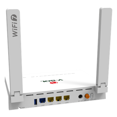 V2804BE36-H - ONU GPON/EPON con Wi-Fi 7 / 1 Puerto 2.5 Gigabits/ 3 Puertos Gigabit / Puerto PON SC/UPC, Hasta 3600 Mbps