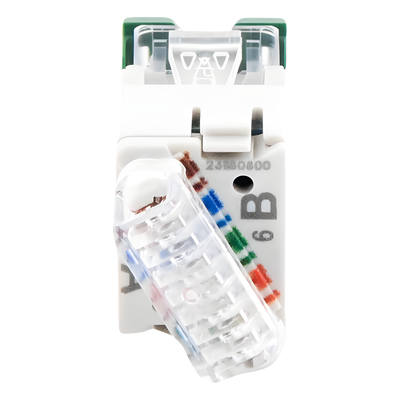U6-H07NS - Jack RJ45 / Categoría 6 / UTP / Montaje Híbrido Plano o Angulado / Terminación 110 / Rango -10 a 60 °C
