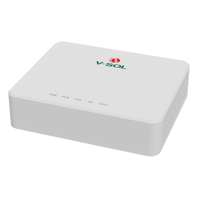V2801T - ONU Bridge / Dual GPON-EPON / 1x SC/APC PON / 1x LAN Gigabit / 1x CATV / Triple Play / 130x100x30 mm (5.1x3.9x1.2 in)