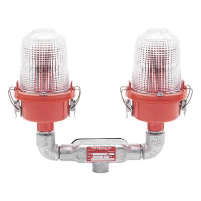 OL2-VLED2-IR - Twr Lámpara de Obstrucción Aeronáutica / Luz Fija Tipo L-810 / Doble LED Rojo OL2-VLED2-IR