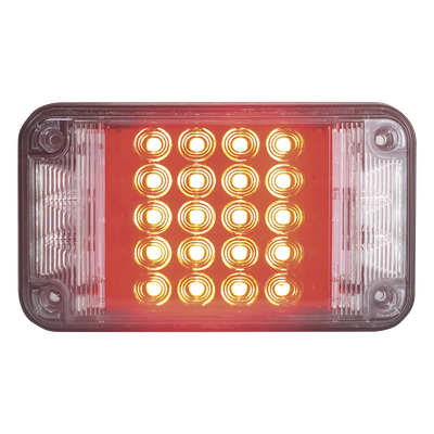 XLTE2345R - Luz de Advertencia LED / 66 LEDs / 7x4 Pulgadas / 12 VCC / 10 Patrones de Destello / Montaje Permanente