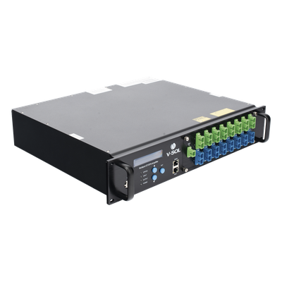 V8816W-16P-22 - Amplificador Óptico EYDFA / 16 Puertos 1550 nm / Salida 22 dBm / GPON EPON XGS-PON / Gestión SNMP y Web