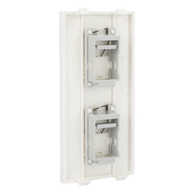 SM-FP-2-KEY - Simon Placa Plana de Voz y Datos / Guardapolvo Integrado / 2 Puertos Keystone SM-FP-2-KEY