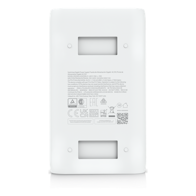 UACC-POE++-10G - Inyector PoE++ / 54V DC 1.12A / 60W / 2 Puertos 10 GbE / Protección de Sobretensiones / Eficiencia 88%