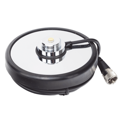 1240 - Montaje magnetico para antenas de 3/4" (Nmo), 5 m de cable RG-58A/U, conector UHF (PL-259) macho, diámetro de 5"