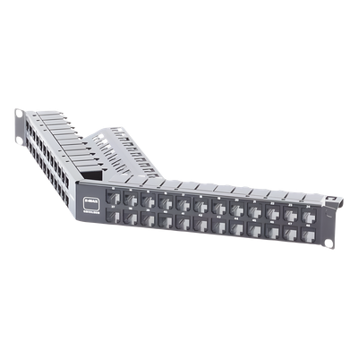 Z6AS-PNLA-U48K - Patch Panel / Blindado / Cat 6A / 48 Puertos / 1U / Angulado / PoE+