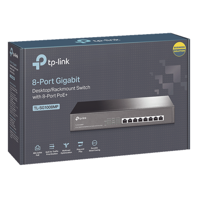 TL-SG1008MP - TP-Link TL-SG1008MP dispositivo de redes No administrado 8 Gigabit Ethernet (10/100/1000) 8