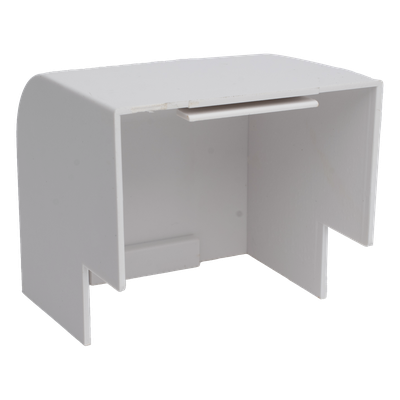 TMK-4577-EE - Esquinero Exterior / PVC Autoextinguible / Compatible Canaleta TMK-4577 / Resistente UV y Humedad / Color Blanco