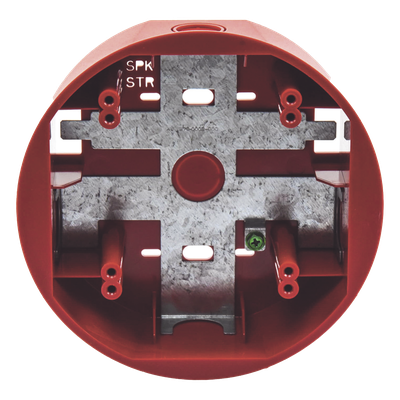 SBB-CRL - System Sensor Caja de Montaje en Techo / Para Sirena / Color Rojo SBB-CRL