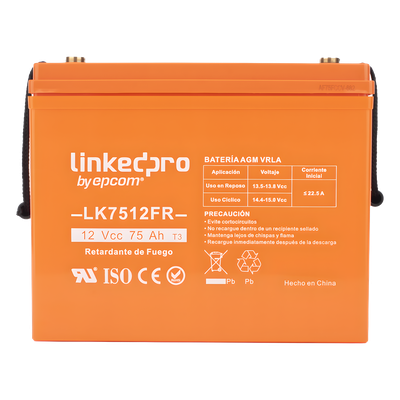 LK7512FR - Linkedpro By Epcom Batería de Respaldo AGM-VRLA / 12 V / 75 Ah LK7512FR
