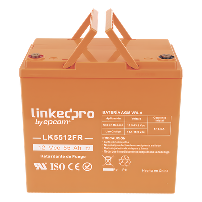 LK5512FR - Linkedpro By Epcom Batería de Respaldo AGM-VRLA / 12 V / 55 Ah LK5512FR