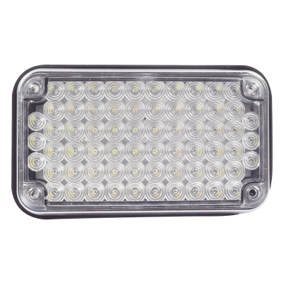 X-LTE-595-W - Luz de Advertencia LED / 6x4 Pulgadas / 66 LED de Alta Intensidad / 12 VCC / 10 Patrones de Destello / Montaje Permanente