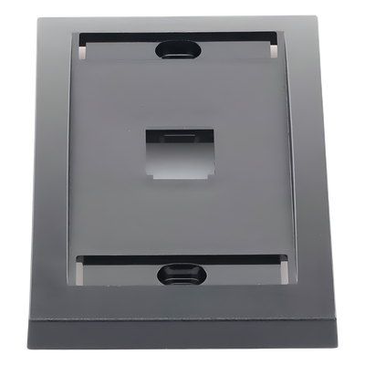 CFPE1BLY - Placa de Pared Vertical / 1 Puerto Mini-Com / Espacio para Etiquetas / ABS Negro