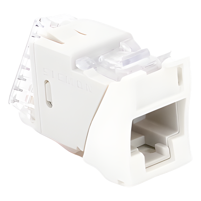 U6A-H02NS - Jack / Cat6A UTP / Montaje Híbrido Plano y Angulado / Terminación 110 / Industrial -10 a 60°C / UL 94 V-0
