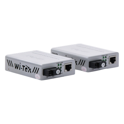 WIMC101G - Convertidor de Medios / Alcance 20 km / 1 Puerto SC/UPC 1000 Mbps / 1 Puerto RJ45 1000 Mbps / Longitud de Onda Tx 1310nm Rx 1550nm / Par A y B