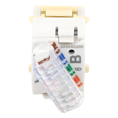 U6-K20NS - Jack Keystone / Cat6 UTP / Terminación Impacto 110 / T568A-B / Marfil / -10 a 60°C