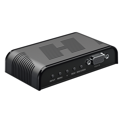 TT7505 - Convertidor de Video / S-Video, BNC y VGA a VGA / Resolución 1920x1200 / 6 Modos HD / Ajuste de Imagen / Fuente 5V 1A Incluida