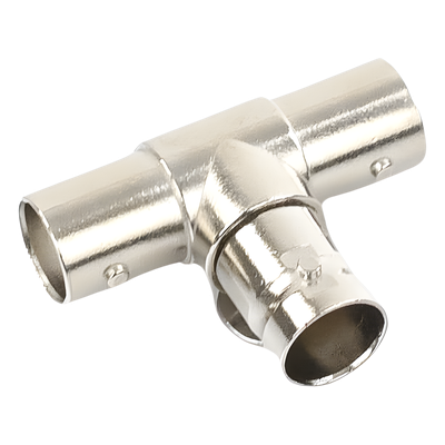 TT-RG-10 - Adaptador Coaxial en T / Triple BNC Hembra / 75 Ohm / Níquel-Oro-PTFE / 14.5 x 23.7 x 33.0 mm