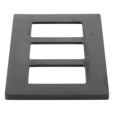 CW3BL - Lutron Electronics Placa de Pared / 3 Espacios / Diseño sin Tornillos Visibles CW3BL
