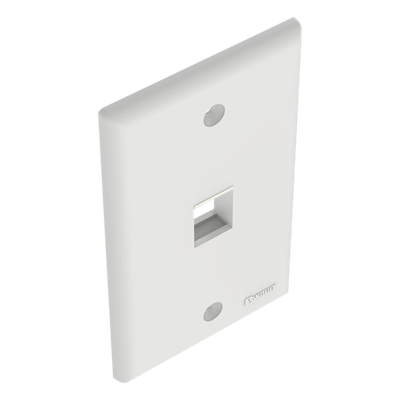 NK1FNWH - Placa de Pared Vertical / Estilo Plano / 1 Puerto Keystone / ABS / 69.8 x 114.3 mm / 2.75 x 4.5 pulg. / Blanco