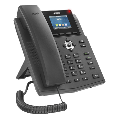 X3SPPRO - Teléfono IP / 4 Líneas SIP / Pantalla LCD 2.4" Color / PoE / Audio HD / Conferencia 6 Participantes