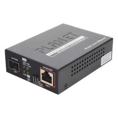 GUP-805A-60W - Planet Convertidor de Medios PoE++ / 1x RJ45 Gigabit / 1x SFP 100/1000BASE-X GUP-805A-60W