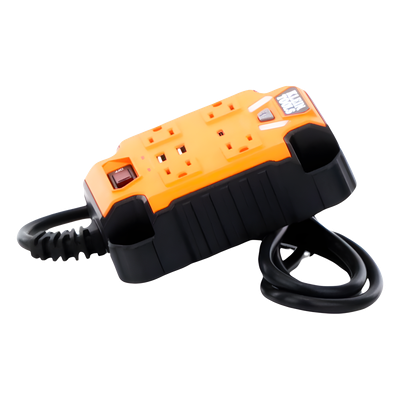 29601 - Multicontacto Powerbox 1, con 4 Salidas 120 Vca, 2 USB-A / 1 USB-C, Luces LED Integradas y Soporte Magnético