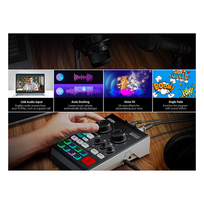UC8000 - Mezclador de Audio / 6 Canales / DSP con IA / Conversión 24-bit/96 kHz / USB-C / 0.42 kg