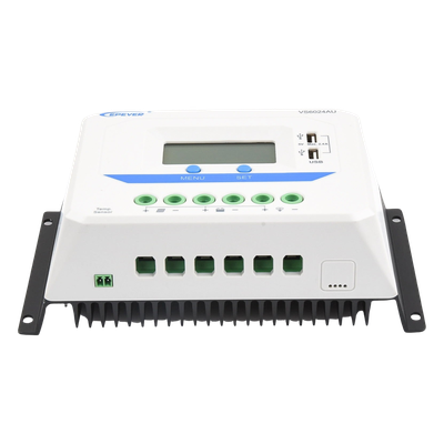 VS-6024-AU - Controlador Solar PWM / 60A / 12/24V Auto / Doble USB / Pantalla LCD / VOC 50V / Tierra Positivo Común / Entrada 9V-32V