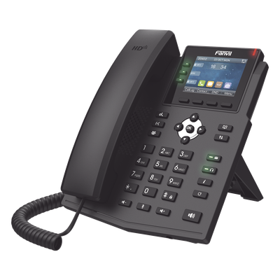 X3U - Teléfono IP / 6 Líneas SIP / Pantalla LCD Color 2.8" / Audio HD / Conferencia 3 Vías / Puertos Gigabit / PoE 802.3af