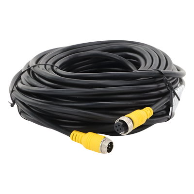 XMREXT15MV3 - Cable Extensor para Videovigilancia Móvil / 15 m (49.2 ft) / Conector Aviación / Video Audio y Voltaje / 5.5 mm Diámetro / Uso Interno