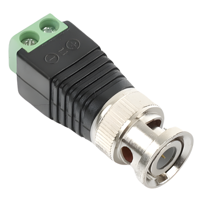 TT-RG-17 - Adaptador BNC Macho / Terminales Tornillo / 75 Ohm / Cables AWG 26-14 / RG-59 / RG-6