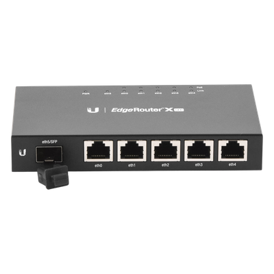 ER-X-SFP - Ubiquiti Router Gigabit / 5 Puertos RJ45 + 1 Puerto SFP / Dual-Core 880 MHz ER-X-SFP